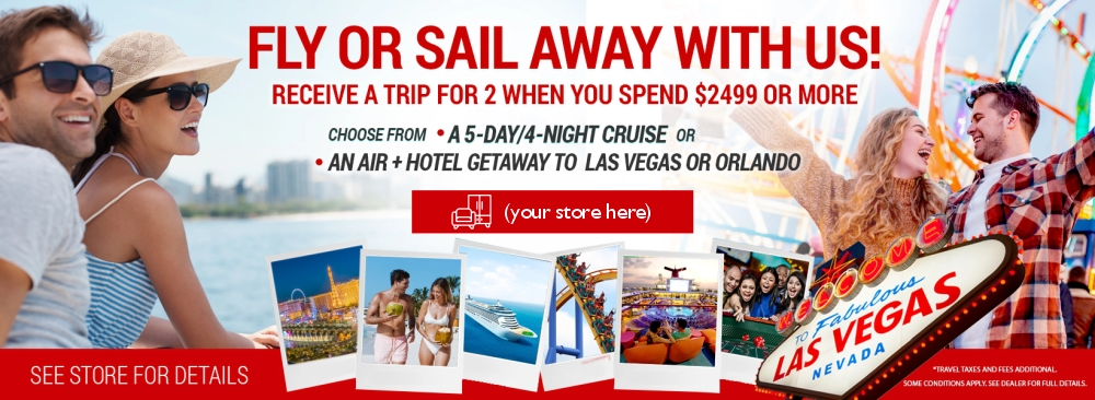 Sample furniture store travel incentive ad